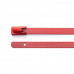 Stainless Steel Ball Lock Cable Ties, SS316, RED COATED - 4.6x300mm, pack of 100